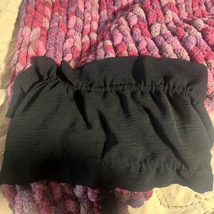 Black adjustable tie tube top